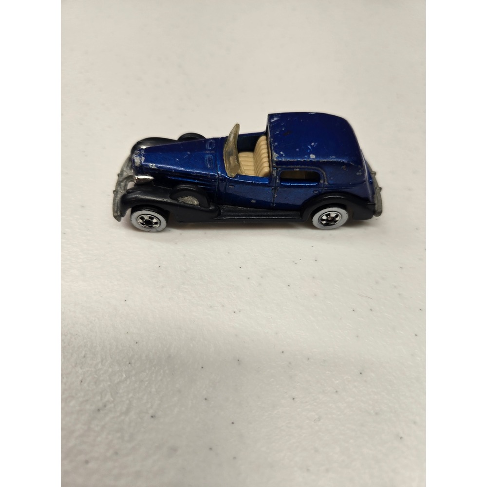 Vintage Hot Wheels 1981 Blue Classic 30s Sedan Diecast Car Malaysia Mattel